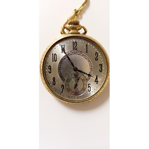 164 - Elgin pocket watch 15 jewel USA 14Kt gold filled no glass