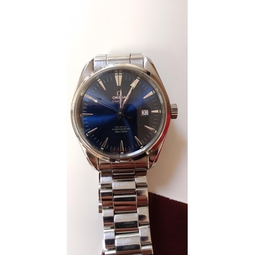 170 - Omega Seamaster Aqua Terra with original box and papers with Metal strap and original metal work for... 