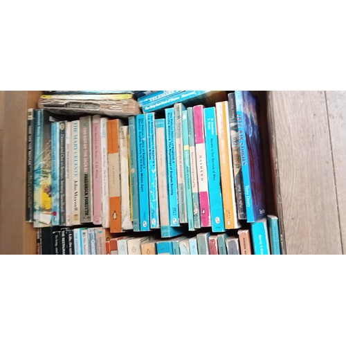 40 - Box of mainly vintage Penguin and Pelican books, plus small collection of Bond, Douglas Adams and wa... 