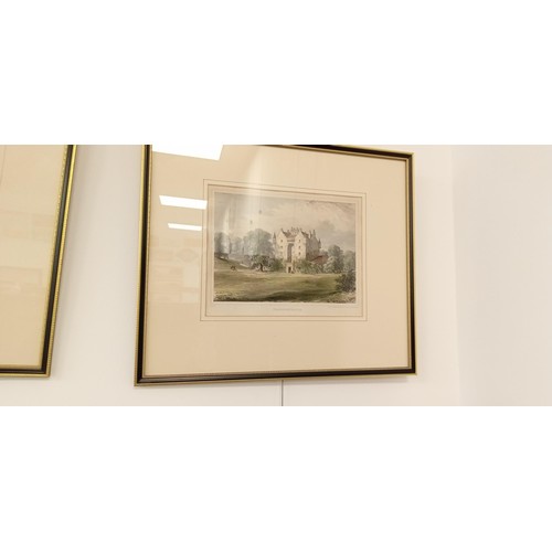 67 - 10 Framed etchings of Scottish castles to include Fyvie, Castle Fraser & many more