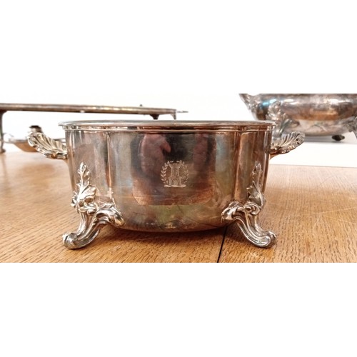 74 - Silver plated metal bowl believed Georgian