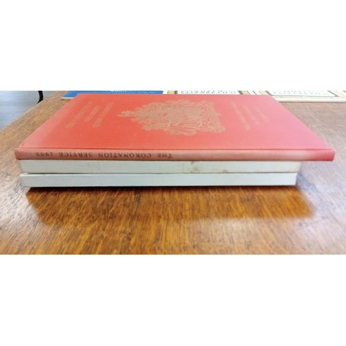 107 - Coronation of Her Majesty Queen Elizabeth II, red cloth bound book of the form and order of service.... 