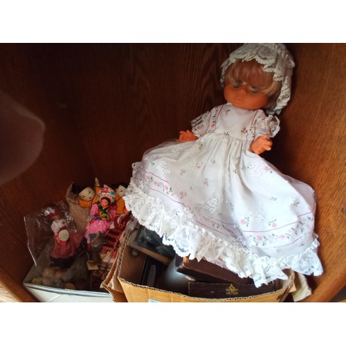 154 - Vintage dolls, EPNS ware etc