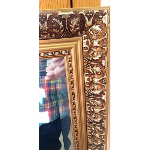 160 - Modern bevelled glass framed mirror 87x112cm approx.