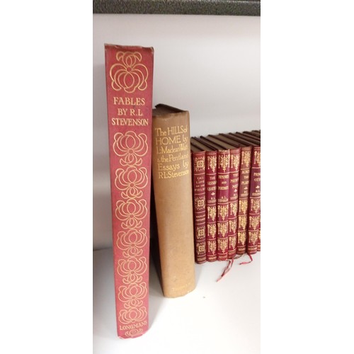 176 - R. L. Stevenson collection of 25 books, including 