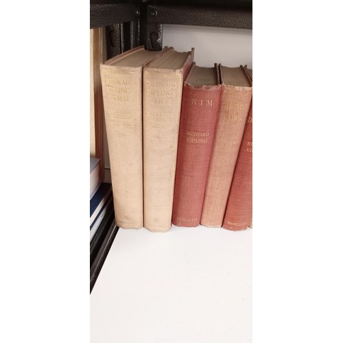 192 - Collection of Rudyard Kipling hardback books.  15 in total, early 1900s.