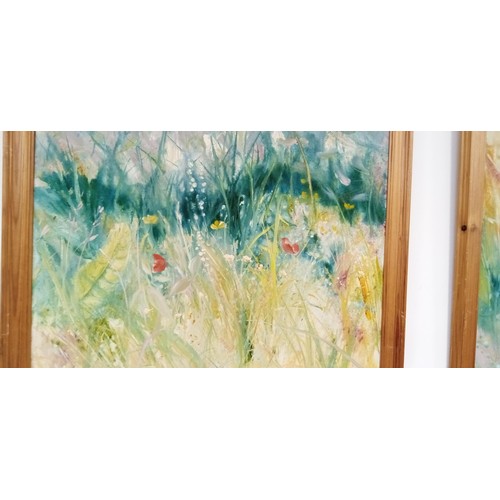 214 - 3x Paintings by John Mead in pine frames