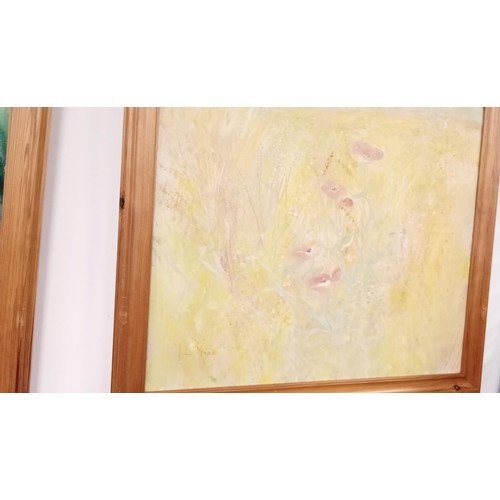 214 - 3x Paintings by John Mead in pine frames