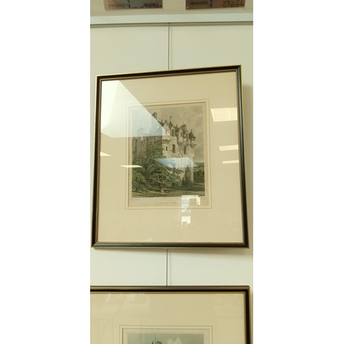 205 - 8 Framed pictures of Scottish castles