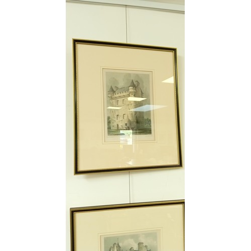 205 - 8 Framed pictures of Scottish castles