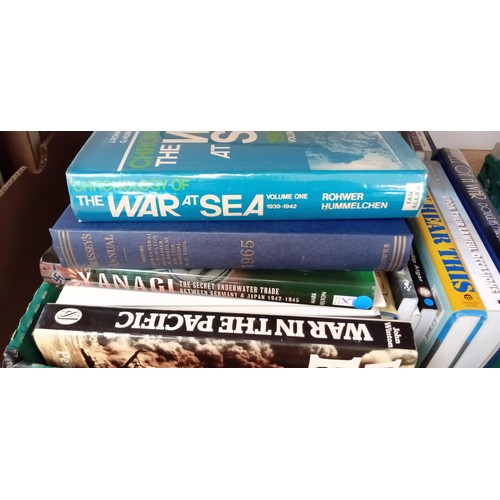 210 - Collection of war related books; autobiographical and true war stories.