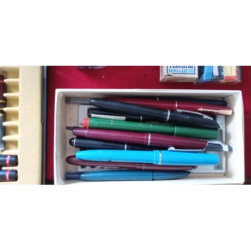 241 - Vintage pens and desk items inc. Rotring, Pierre Farber, Parker