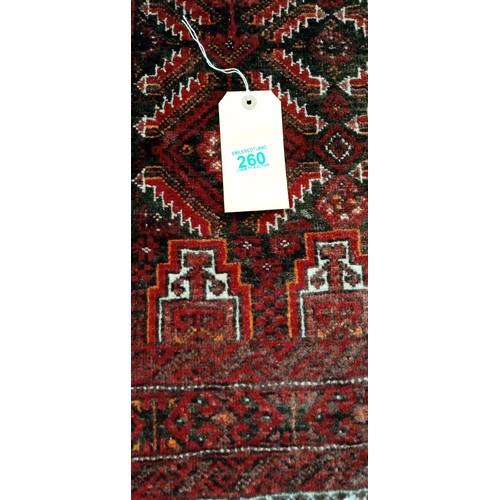 260 - Vintage rug believed hand woven 196 x 98cm approx.