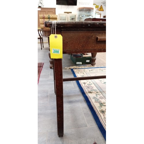 288 - Vintage library table with inlaid top 106 x 68 x 78cm approx.