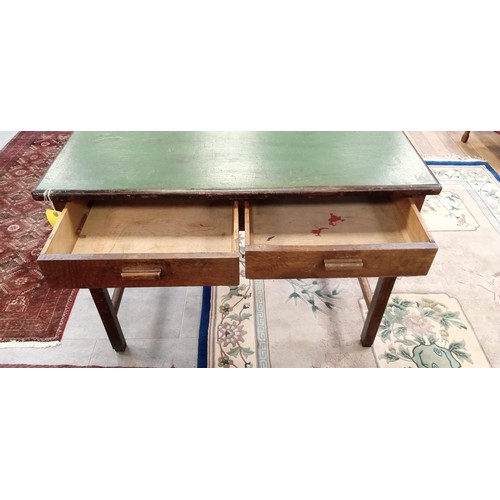 288 - Vintage library table with inlaid top 106 x 68 x 78cm approx.