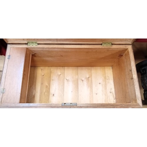 294 - Wooden kist with candle box 100 x 49 x 48cm approx.