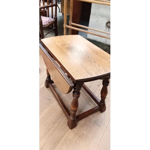 301 - Drop leaf small side table plus one other