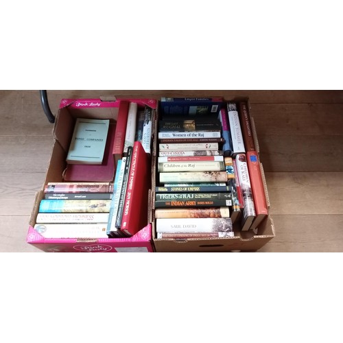 306 - Indian interest: Various books relating to the Indian war / uprising and the Victorian Raj. 2 boxes