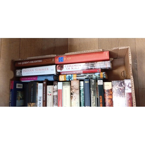 306 - Indian interest: Various books relating to the Indian war / uprising and the Victorian Raj. 2 boxes