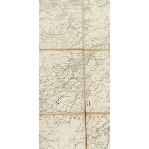 297D - Folding linen backed map of Edinburgh, dated 1877, from original ordnance survey map 1857.