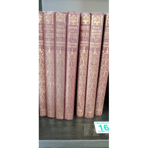 165 - Collection of Thomas Hardy literature - Macmillan's Pocket Hardy, 11 books. Published 1919.  Brown l... 