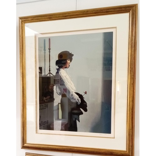 2 - Jack Vettriano OBE (Scottish born 1951) framed, limited edition signed print of 'A Valentine Rose' 1... 