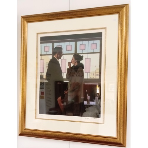 3 - Jack Vettriano OBE (Scottish born 1951) framed, limited edition signed print of 'Drifters' 15 of 295... 