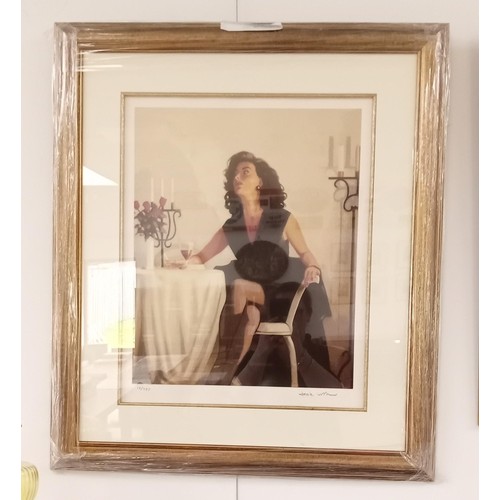 8 - Jack Vettriano OBE (Scottish born 1951) framed, limited edition signed print of 'Table for One' 16 o... 