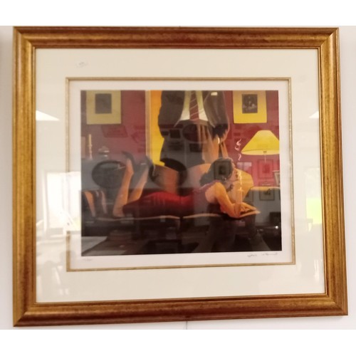 9 - Jack Vettriano OBE (Scottish born 1951) framed, limited edition signed print of 'Parlour of Temptati... 