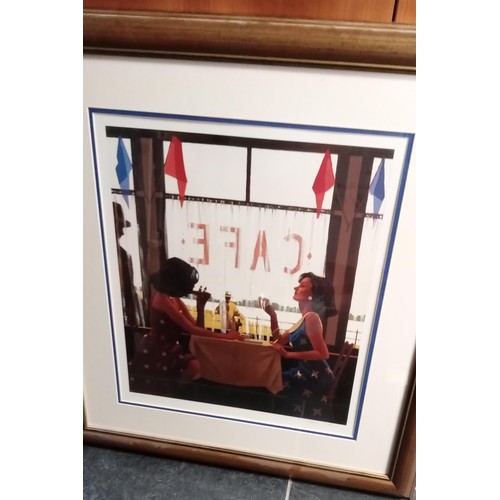 1 - Jack Vettriano OBE (Scottish born 1951) framed, limited edition signed print of 'Cafe Days' 323 of 3... 