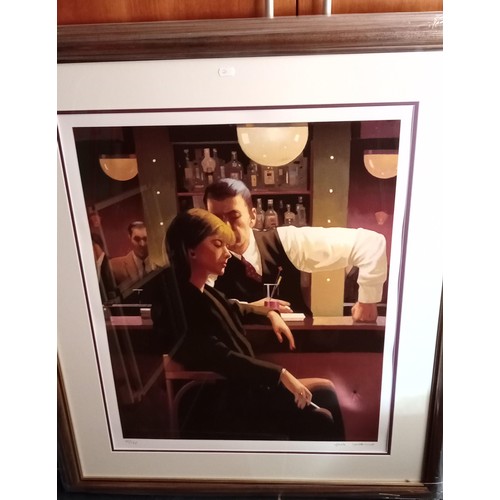 21 - Jack Vettriano OBE (Scottish born 1951) framed, limited edition signed print of 'Cocktails & Broken ... 