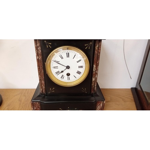 16 - Vintage marble style mantle piece clock