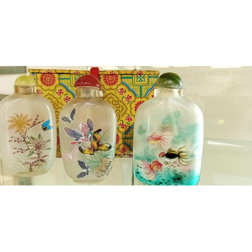 41 - Japanese perfume bottles and a box