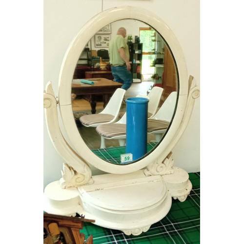 59 - Vintage painted dressing table mirror