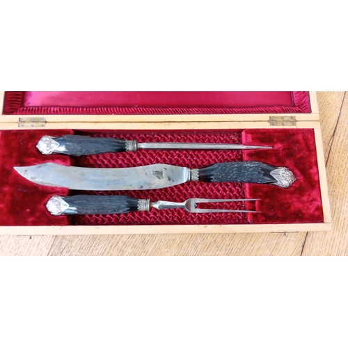 76 - Lockwood Brothers Sheffield steel carving set