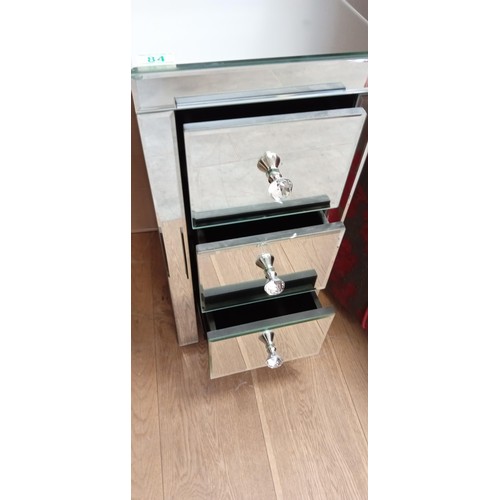 84 - Small mirrored 3 drawer