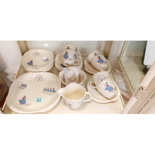 92 - Beswick ballet tea set never used