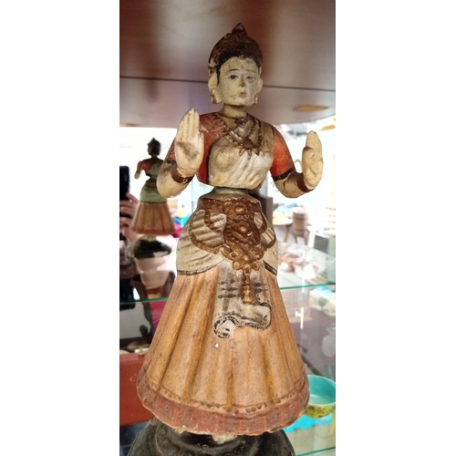 98 - old paper mache dancing bobble head doll