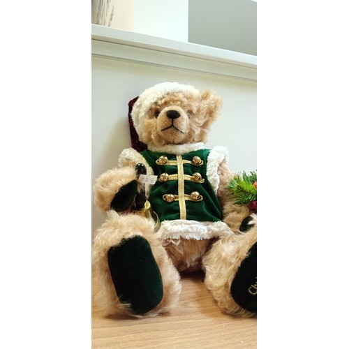 114 - Hermann Annual Christmas 2003 teddy mohair bear and growler voice made in Germany