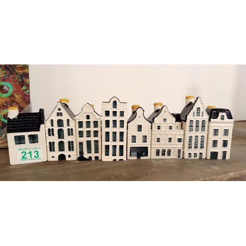 213 - 8 KLM Bols Amsterdam miniature houses