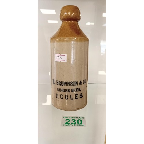 252 - W. Brownson & Co Eccles ginger beer bottle