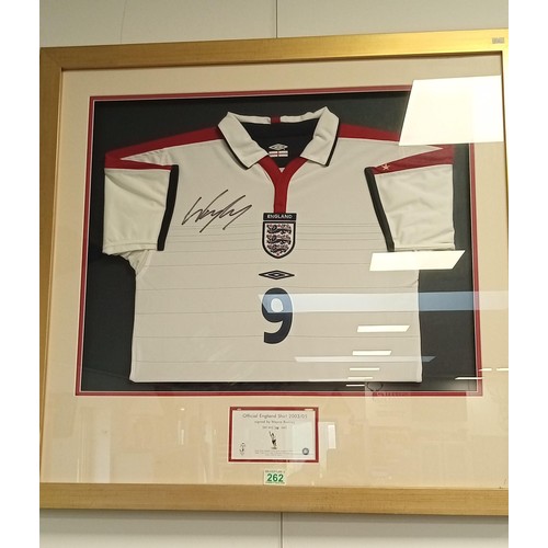 262 - Official England shirt 03-05 signed by Wayne Ronney 28 of 500