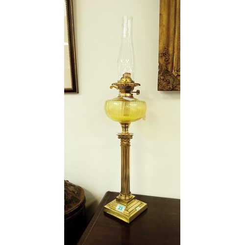 271 - Circa 1900 Corinthian column oil lamp