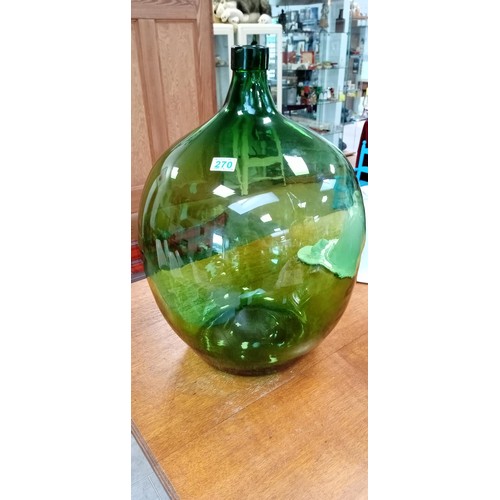 270 - Large green glass car buoy