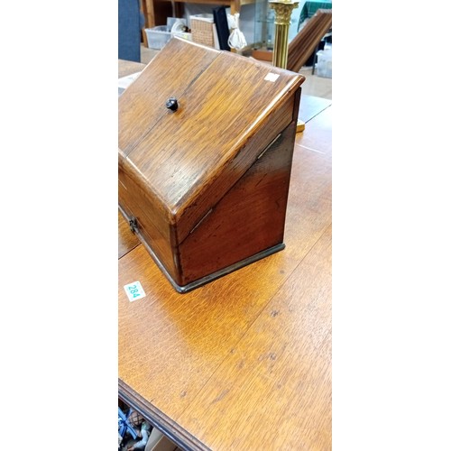 284 - Antique wooden stationery cabinet box