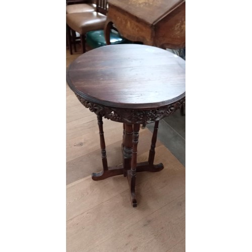 298 - Hardwood small circular side table