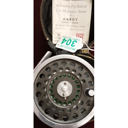 304 - Hardy Marquis fly reel plus brass fly reel by Milbro