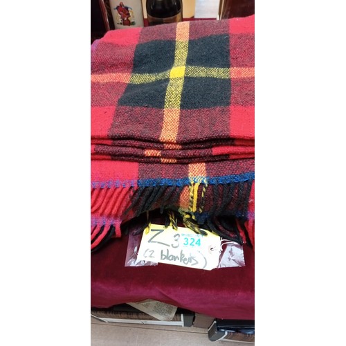 324 - 2 Tartan blankets