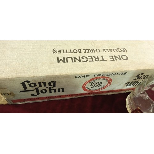 333 - Vintage large Long John whisky bottle and box