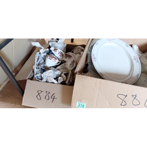 336 - 2 Boxes of vintage Chinaware